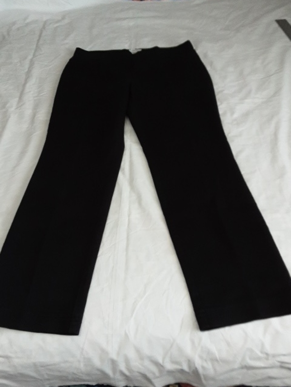 Liz Claiborne 511 Pants Stretch WomenSz M Preowned Black Elastic Waist TwoPocket